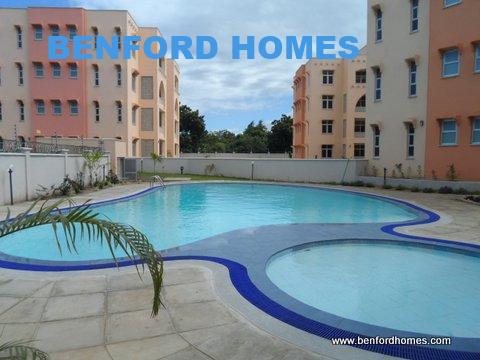 Residential complex pool reflecting Benford Homes modern 2-bedroom apartment in Mtwapa