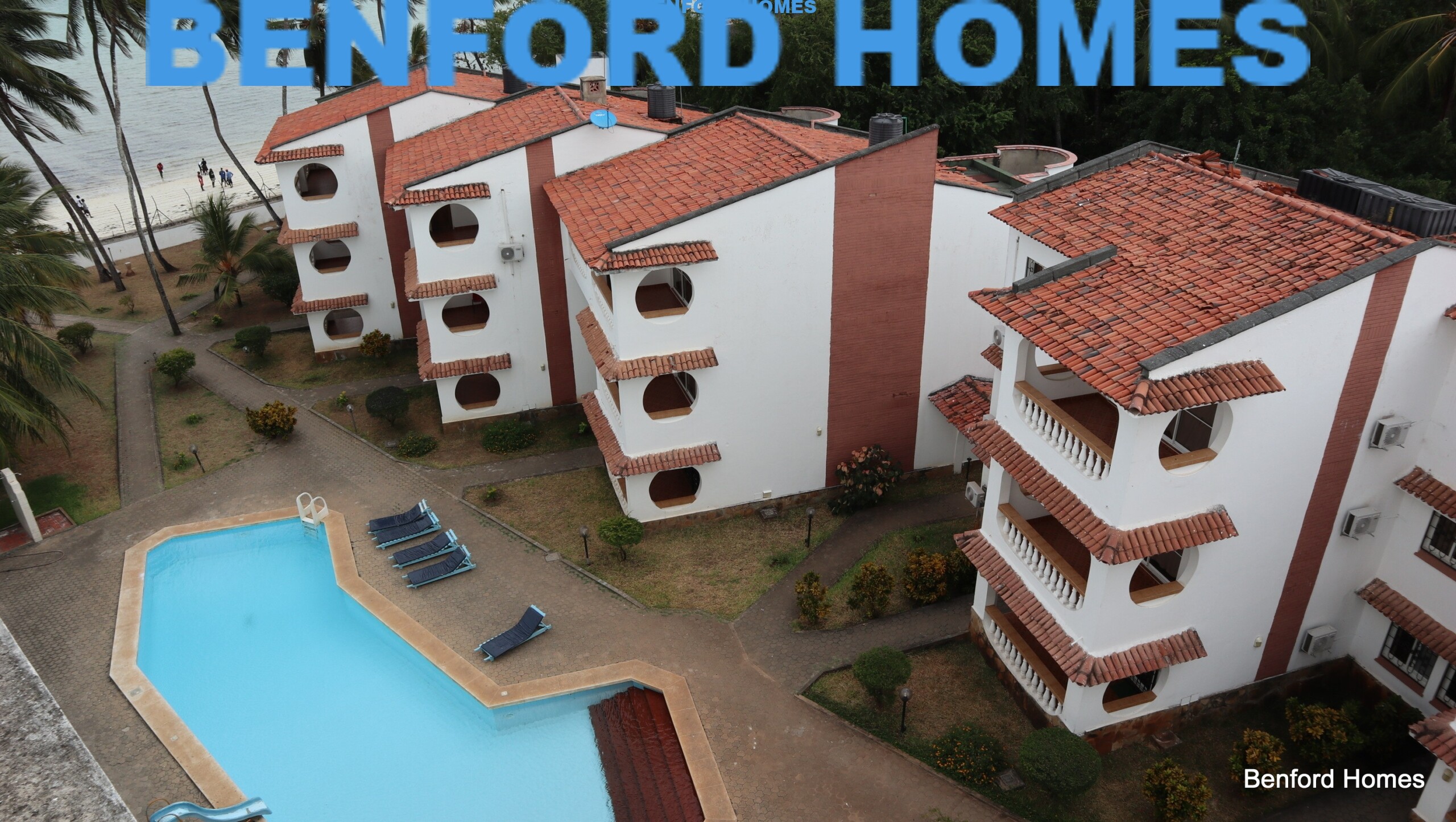 Aerial view of 2 and 3 bedrooms holiday apartments in North Coast Kenya | Benford Homes Apartments for sale/rent