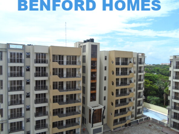 side view of 3 bedroom modern family apartment blocks for sale in Nyali | Benford Homes Apartments