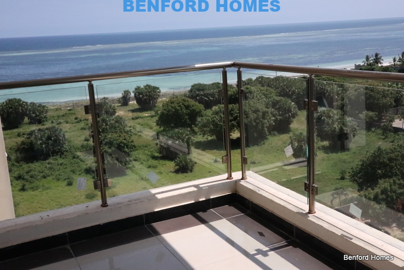 Aerial view from the balcony of a 4 bedroom sea view apartment on sale with a sea view in Nyali | Benford Homes Properties