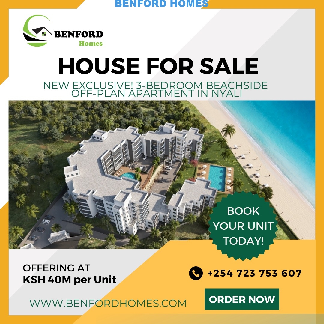Exclusive 3 bedroom Apartment beachside off plan Nyali Mombasa | Benford Homes Properties for sale