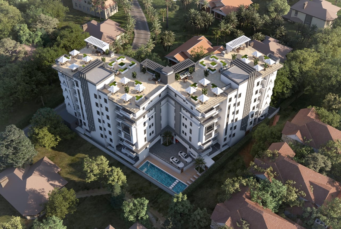 Aerial view of 3 Bedroom Apartment On Going Project On Sale Nyali Mombasa | Benford Homes properties for sale