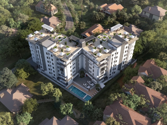 Aerial view of 3 Bedroom Apartment On Going Project On Sale Nyali Mombasa | Benford Homes properties for sale
